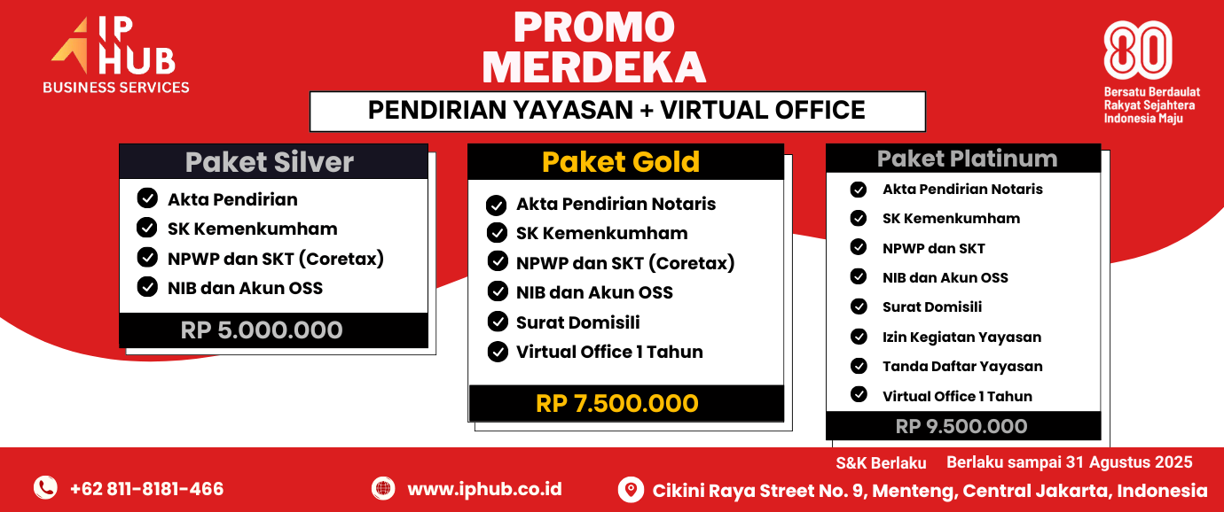 <p><b>Build your dream company without the hassle of licensing.</b></p><p><b>Special Independence Day Promotion</b></p><p><b>Foundation and Virtual Office Establishment</b></p><p><b>Contact Us for More Information</b></p>