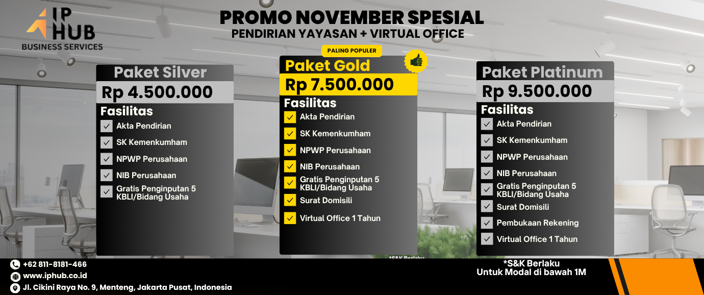 <p><b>Build your dream company without the hassle of licensing.</b></p><p><b>Special Promotion</b></p><p><b>Foundation and Virtual Office Establishment</b></p><p><b>Contact Us for More Information</b></p>